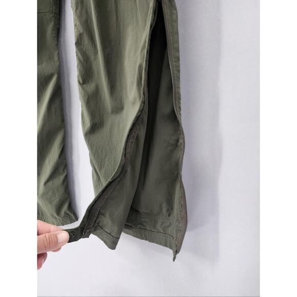 REI Co Op Convertible Hiking Pants Womens 14 Green Relaxed Fit Zip Off Cargo - Picture 12 of 16